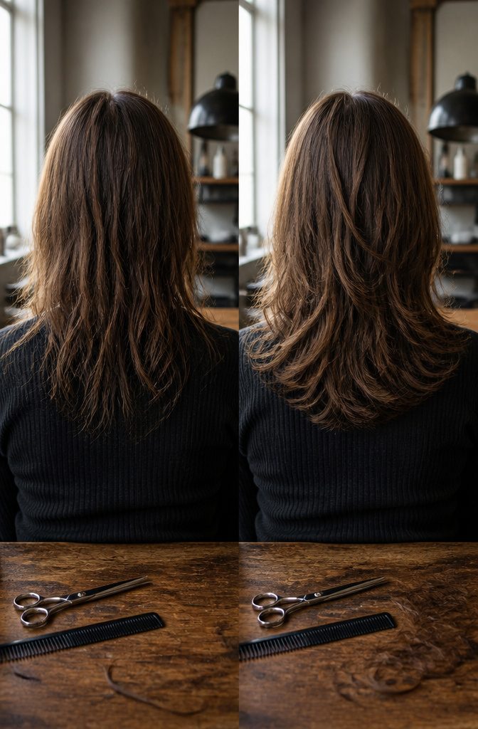 2A hair with long layers adding movement through the ends