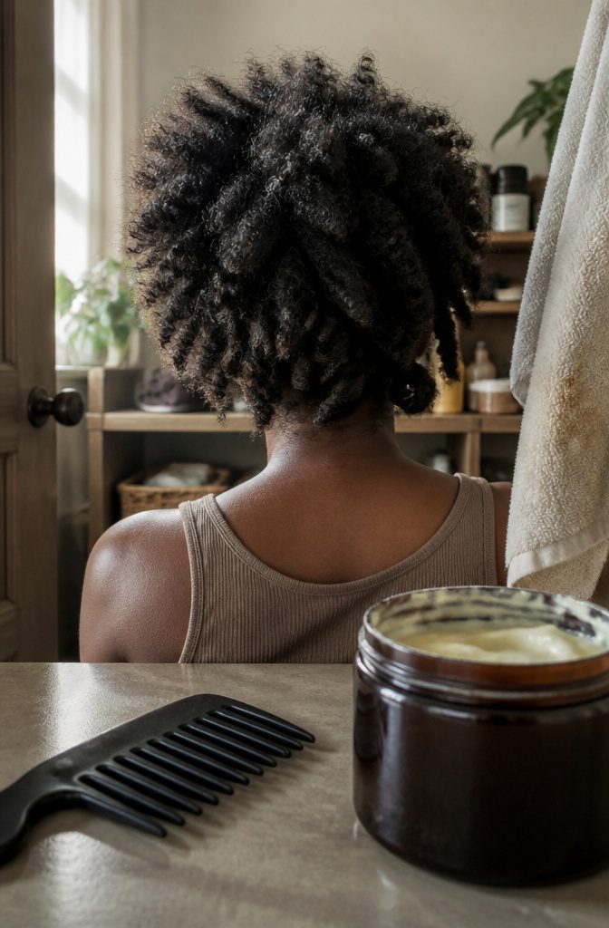 Coily hair showing springy coils sharp bends and tightly packed patterns