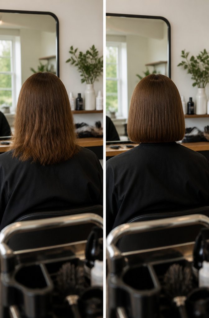 Haircut with a full perimeter and softly shaped lengths