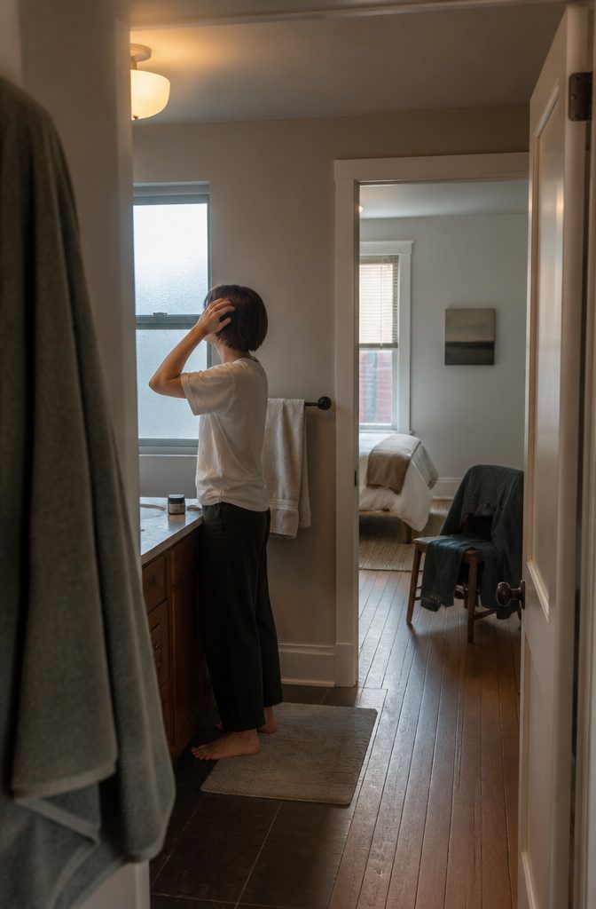 Long and short hairstyles shown as options for different morning routines