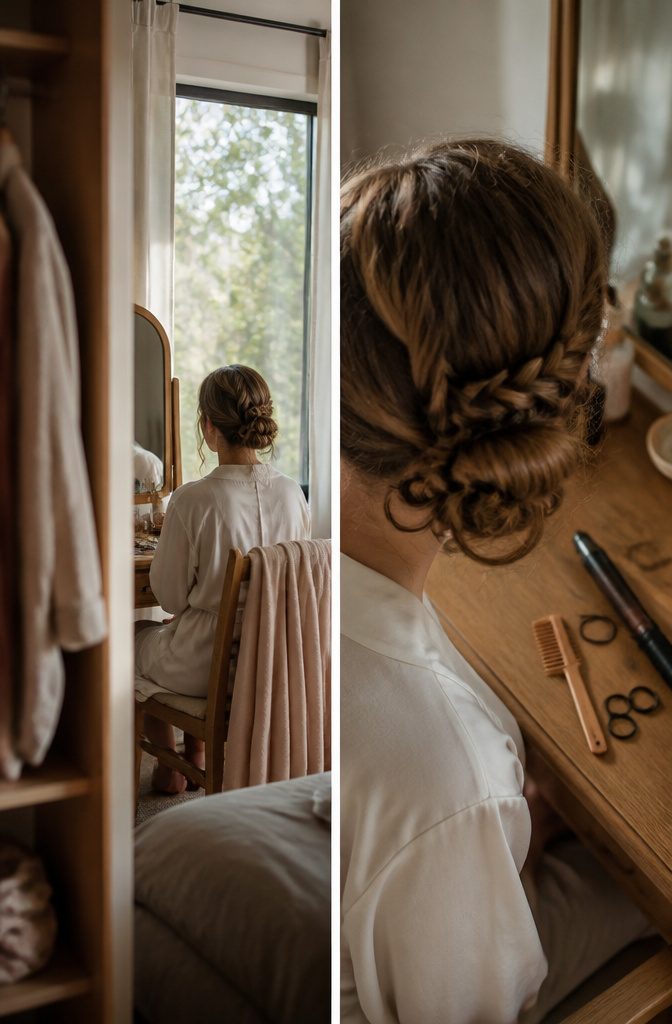 Long and short hairstyles shown as contrasting styling options