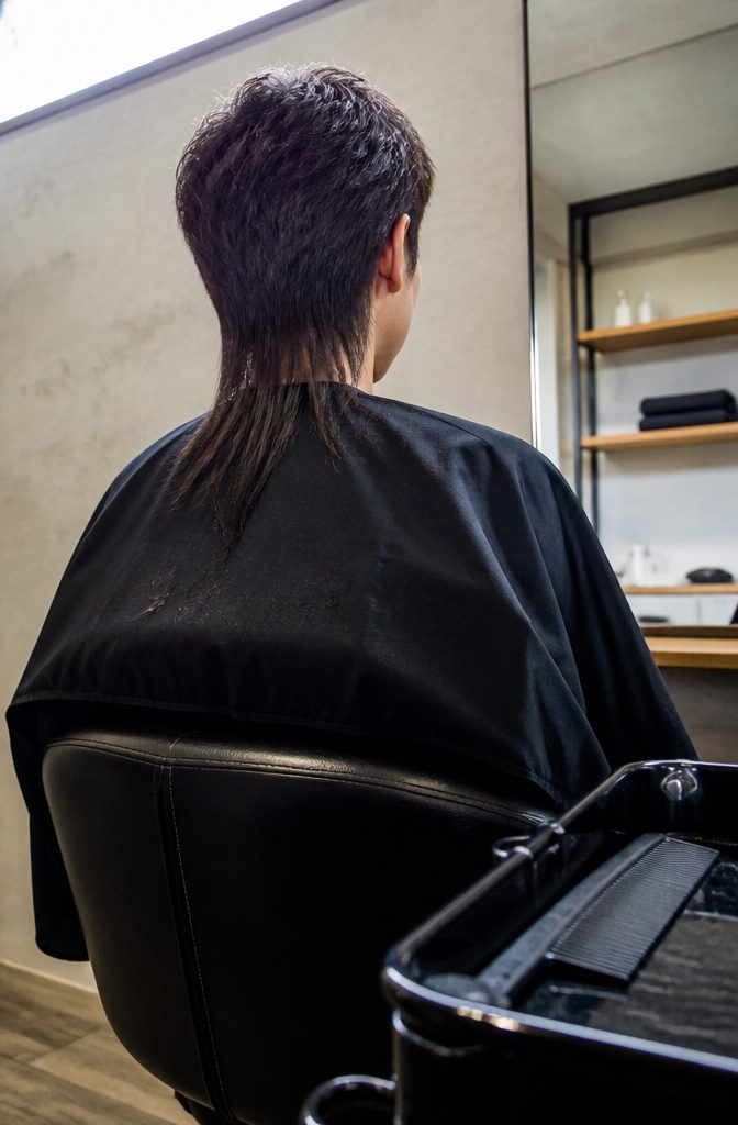 Pixie mullet with short sides and a longer section at the back