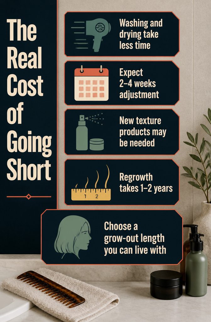 Beauty infographic titled The Real Cost of Going Short