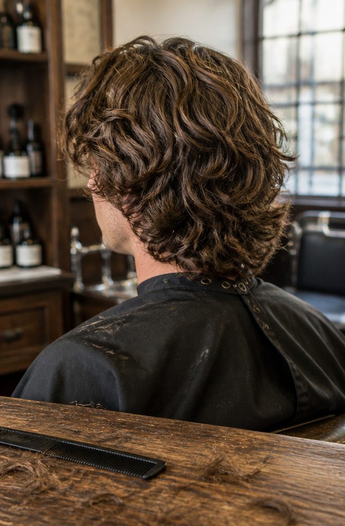 Matthew McConaughey with medium-length wavy layers and tapered neckline