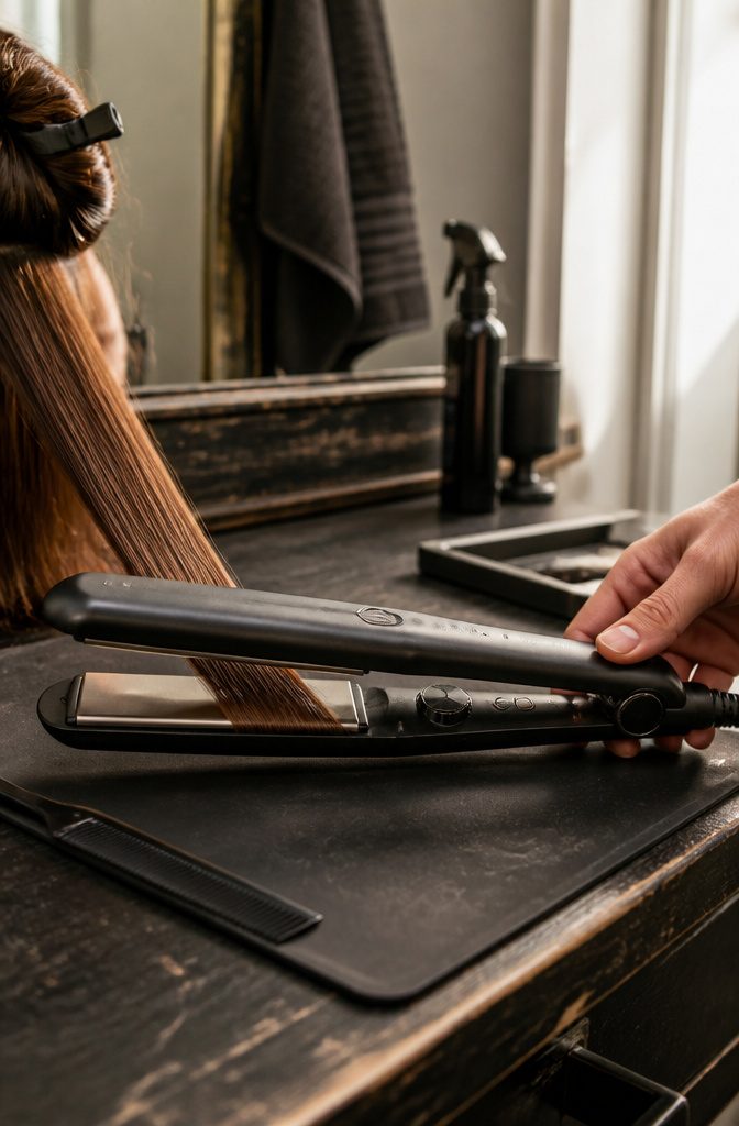Long straight hair with smooth lengths and softly aligned ends